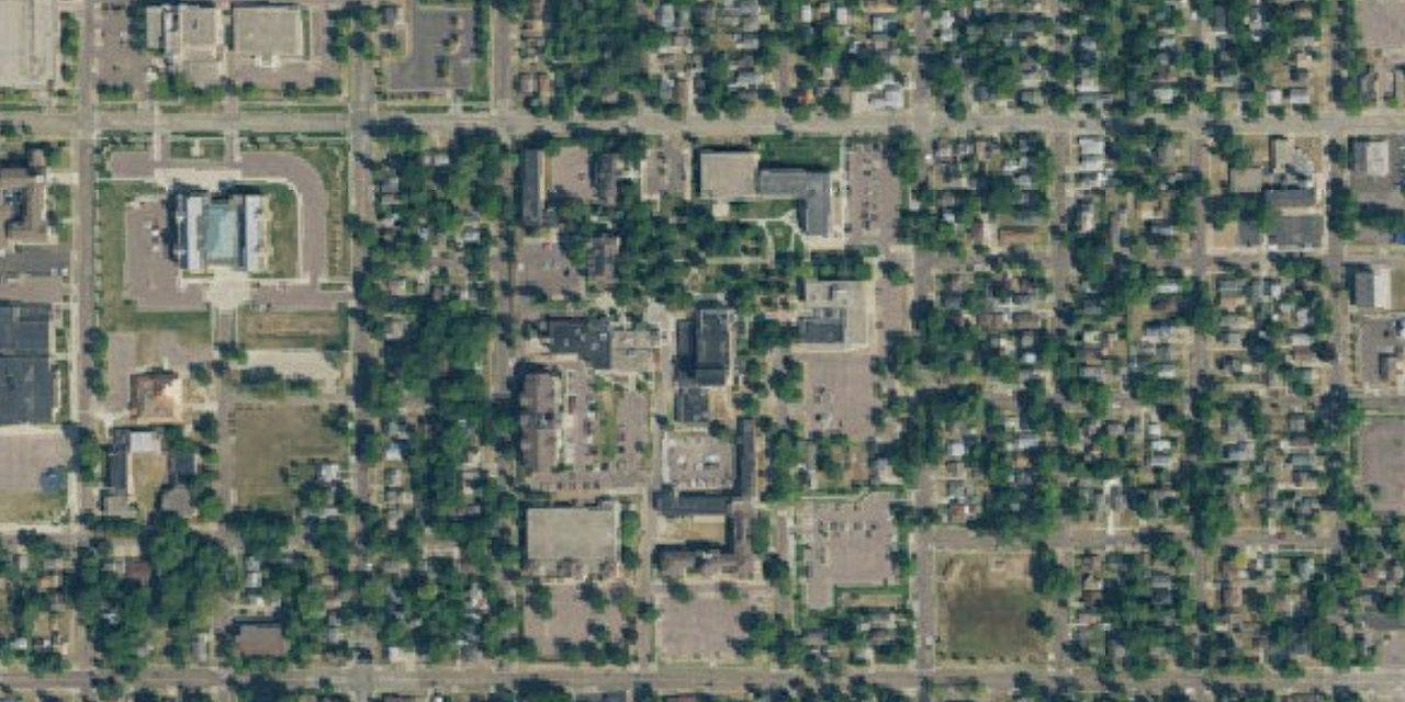 Aerial view of University of Sioux Falls